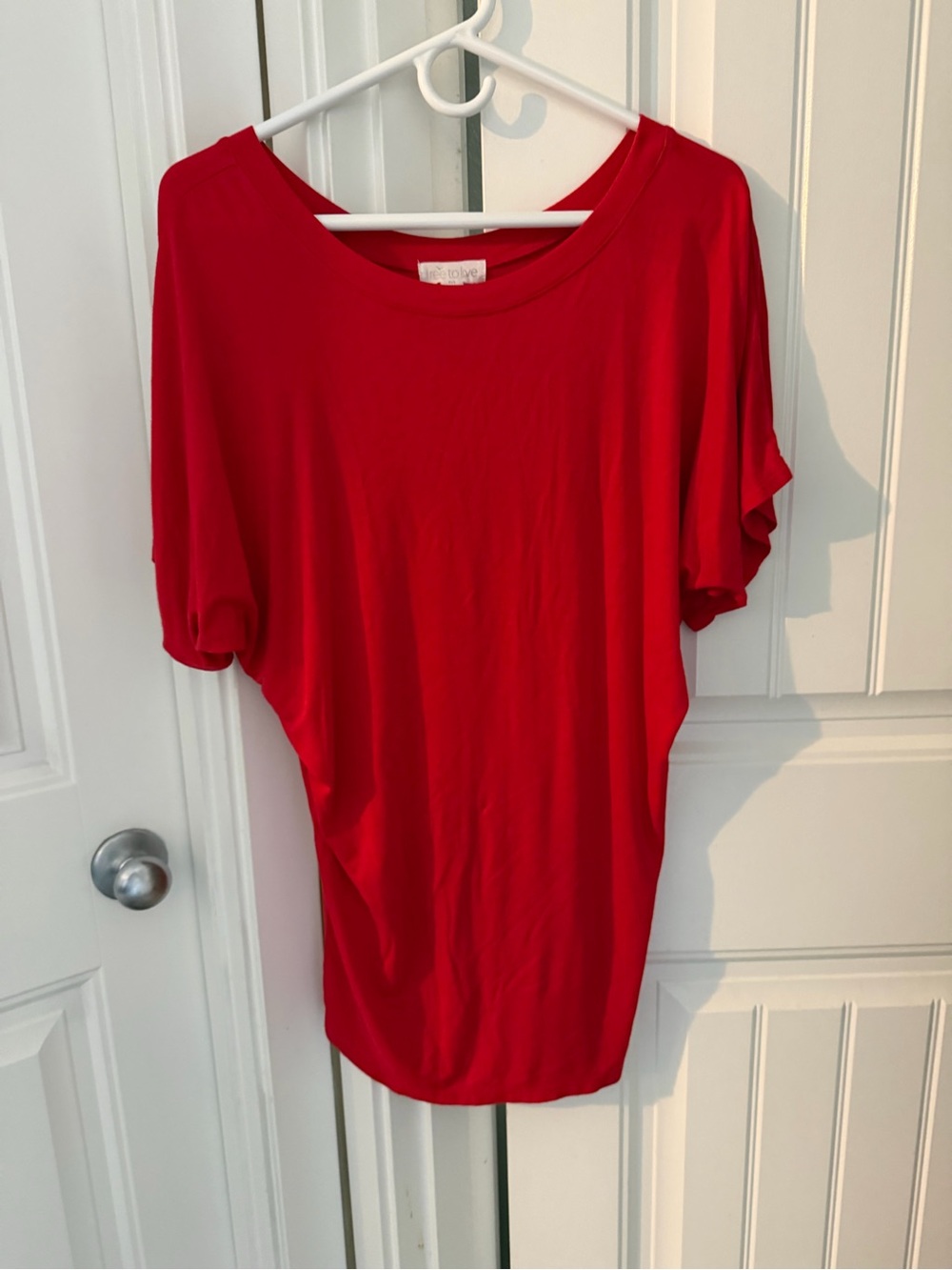 Red Dolman Sleeve Women's Top - Unbranded